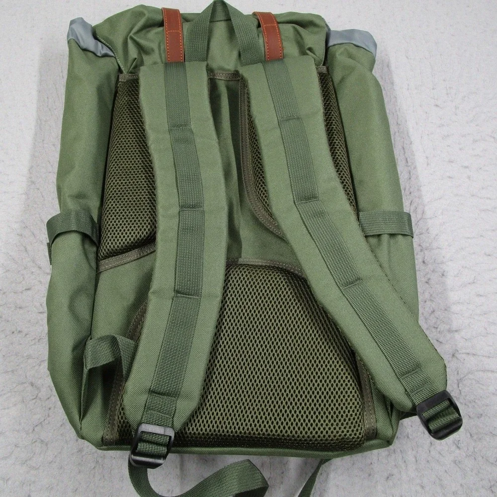 Good Boy Golf Backpack Olive Green Canvas Rucksack Laptop Sleeve Buckle Straps